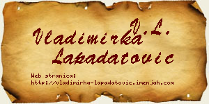 Vladimirka Lapadatović vizit kartica